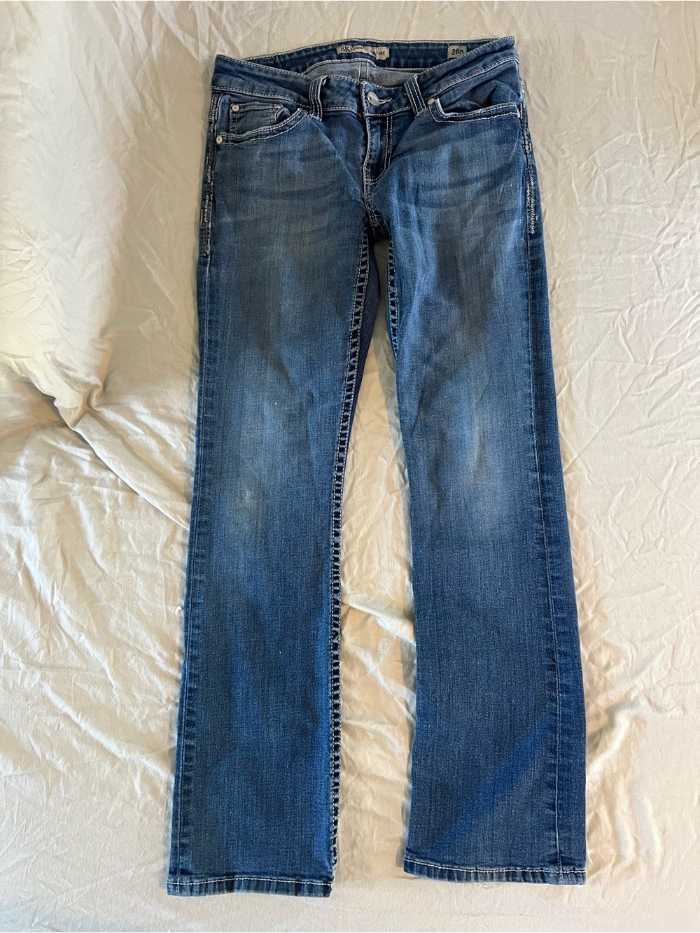 BKE Denim Culture Bootcut Jeans Size 28R Y2K Stretch Denim